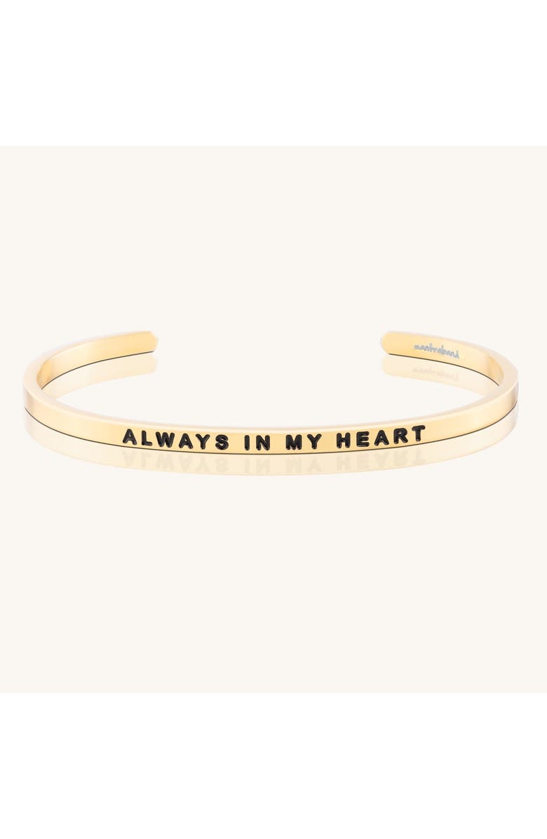 Mantra Always In My Heart bracelet, Main, color, Yellow Gold