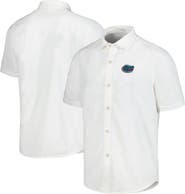 Tommy Bahama Men's Tommy Bahama White Florida Gators Coconut Point Palm Vista IslandZone Camp Button-Up Shirt
