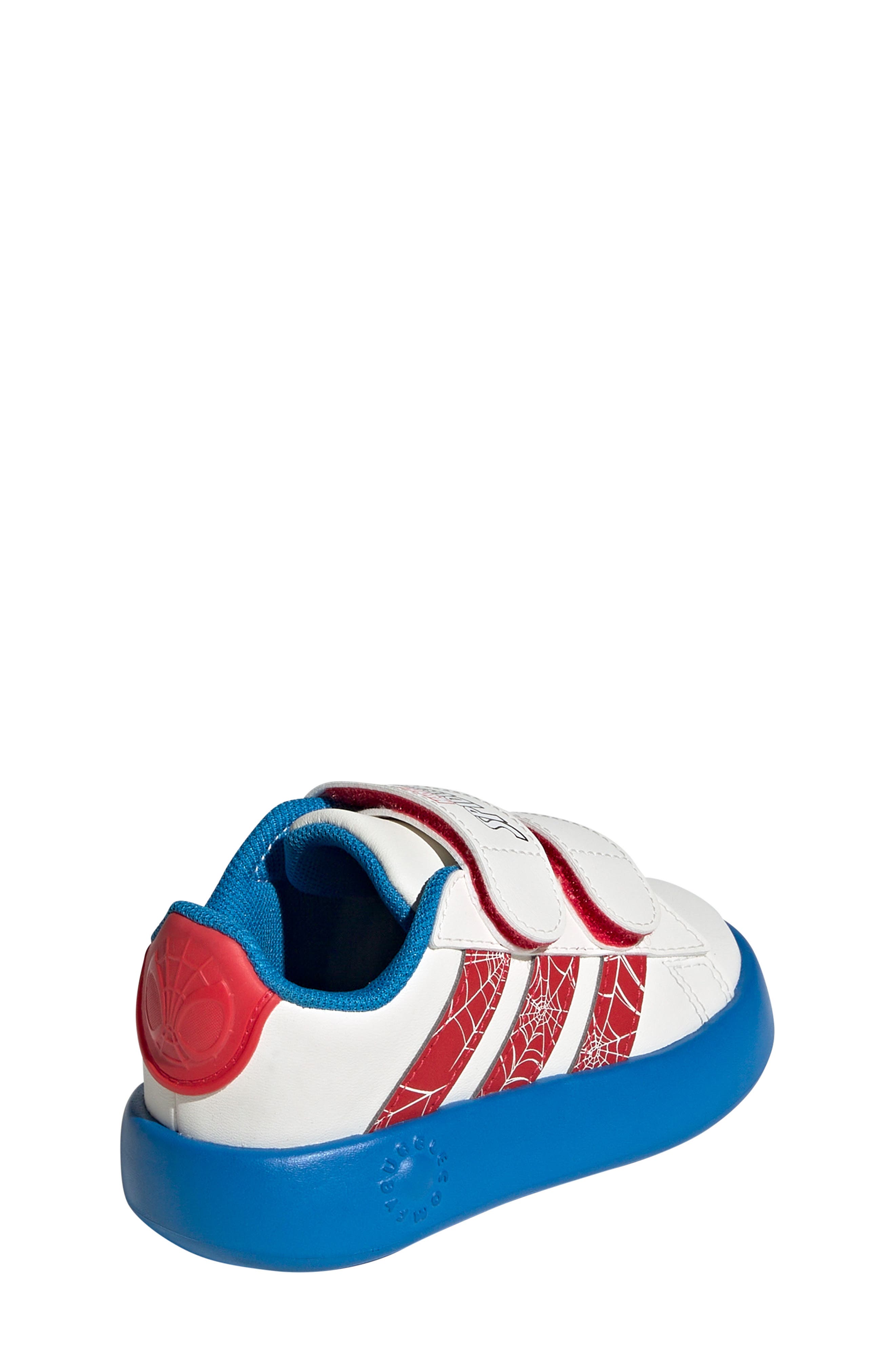 adidas x Marvel<sup>®</sup> Kids' Spider-Man Grand Court Sneaker, Alternate, color, Clowhi/Pur