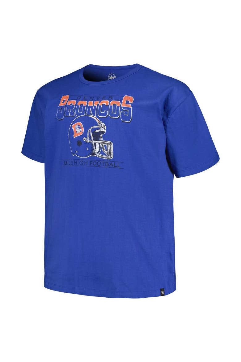 Men's '47 Royal Denver Broncos Time Lock Franklin T-Shirt, Alternate, color, Royal