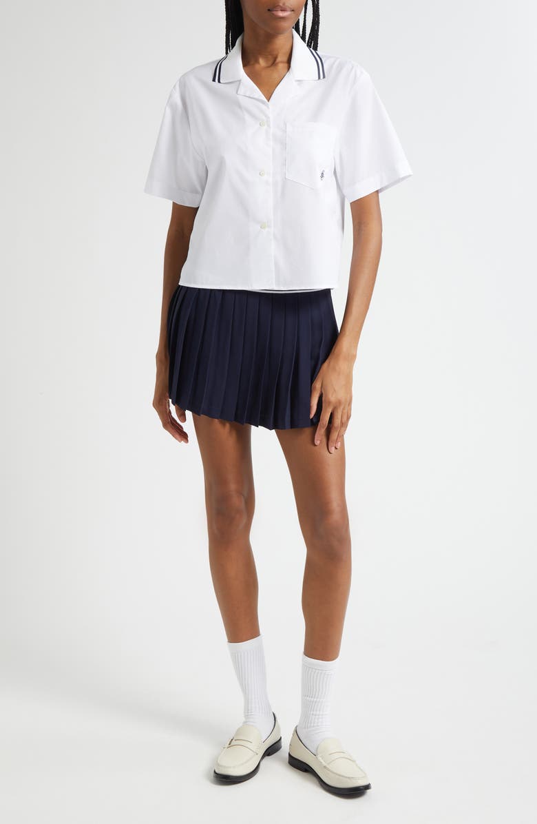 Sporty & Rich SRC Sailor Button-Up Shirt, Alternate, color, White