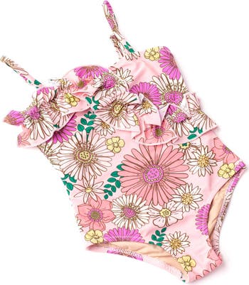 Kids' Retro Blossom One-Piece Swimsuit