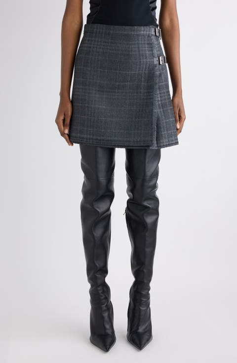Tartan Wool Kilt Miniskirt