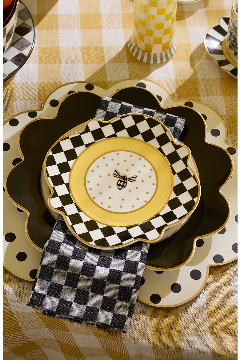 Bee Toile Salad Platter, Alternate, color, YELLOW