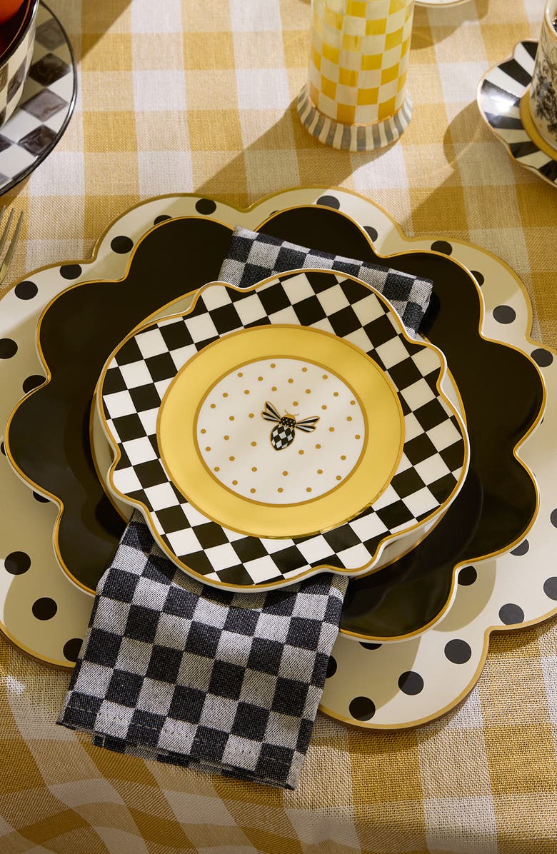 MACKENZIE CHILDS Bee Toile Salad Platter, Alternate, color, Yellow