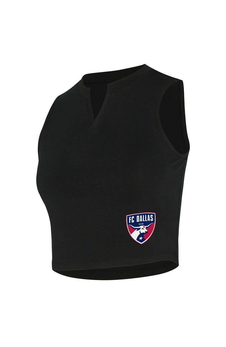 CONCEPTS SPORT Women's Concepts Sport  Black FC Dallas Market Cropped Tri-Blend Tank Top, Alternate, color, Black