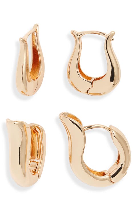 Set of 2 Tulip Hoop Earrings