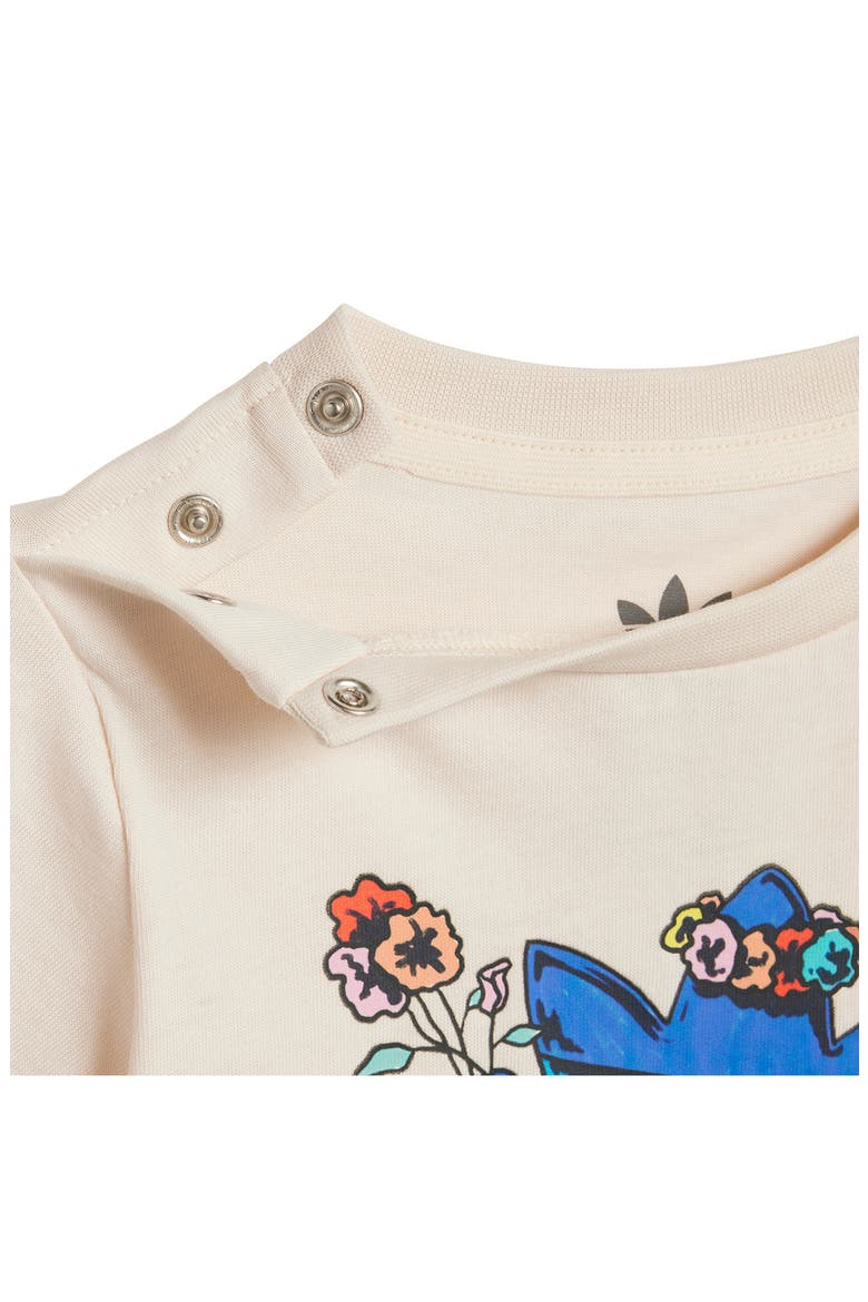 Floral Cotton Graphic T-Shirt & Shorts Set, Alternate, color, WONDER WHITE