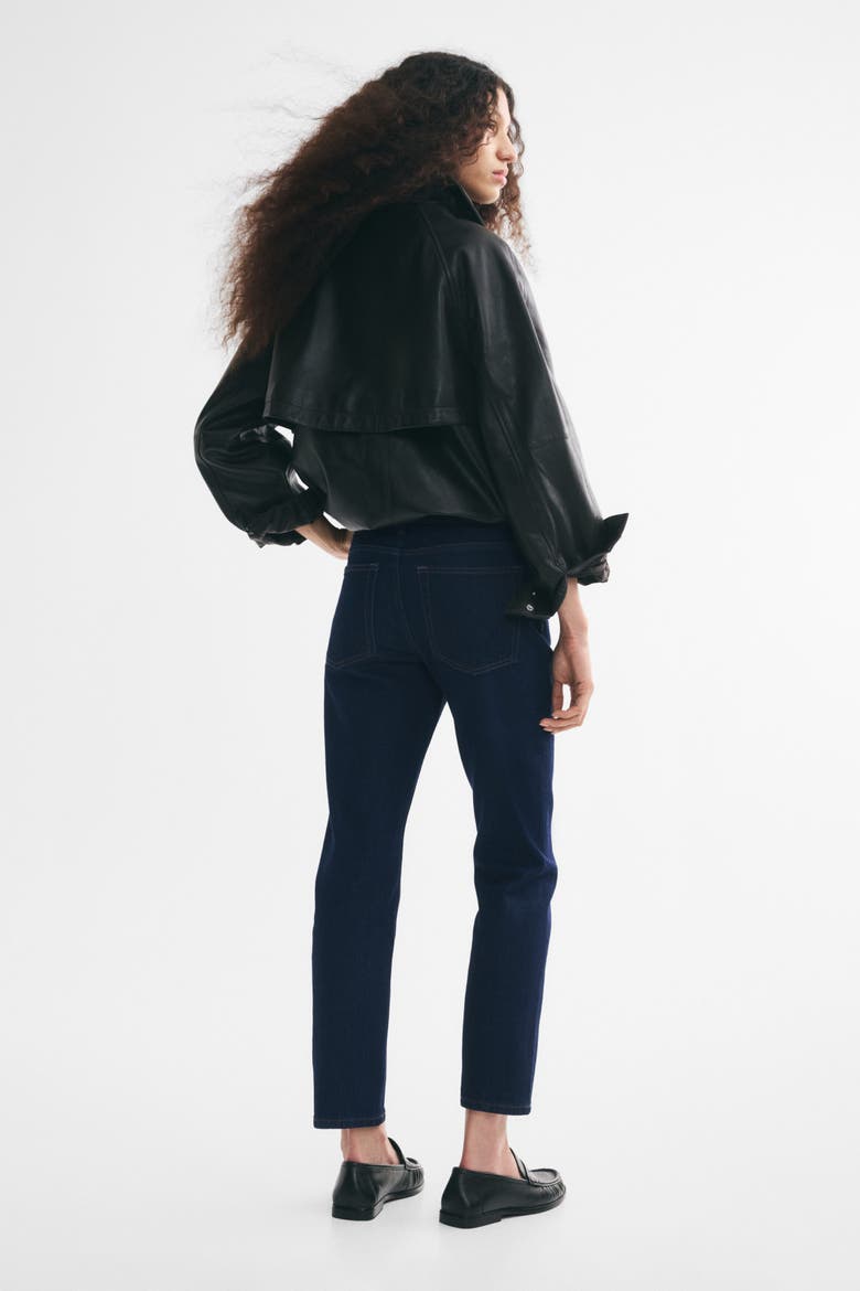 Straight Regular Waist Jeans, Alternate, color, Dark denim blue