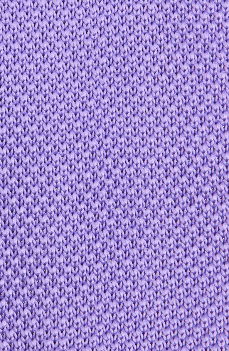 CLIFTON WILSON Lavender Knit Silk Tie, Alternate, color, Purple
