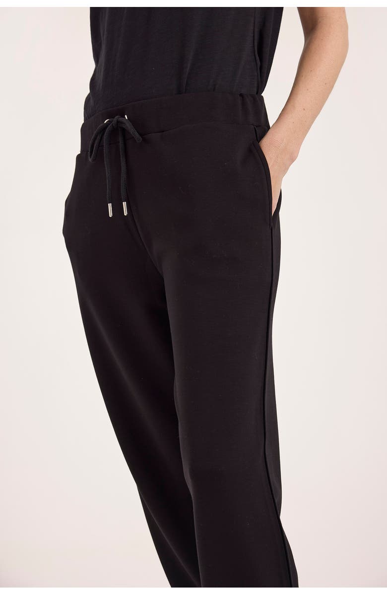 Brodie Pure Cashmere Piping Detail Jersey Cuffed Jogger, Alternate, color, Black