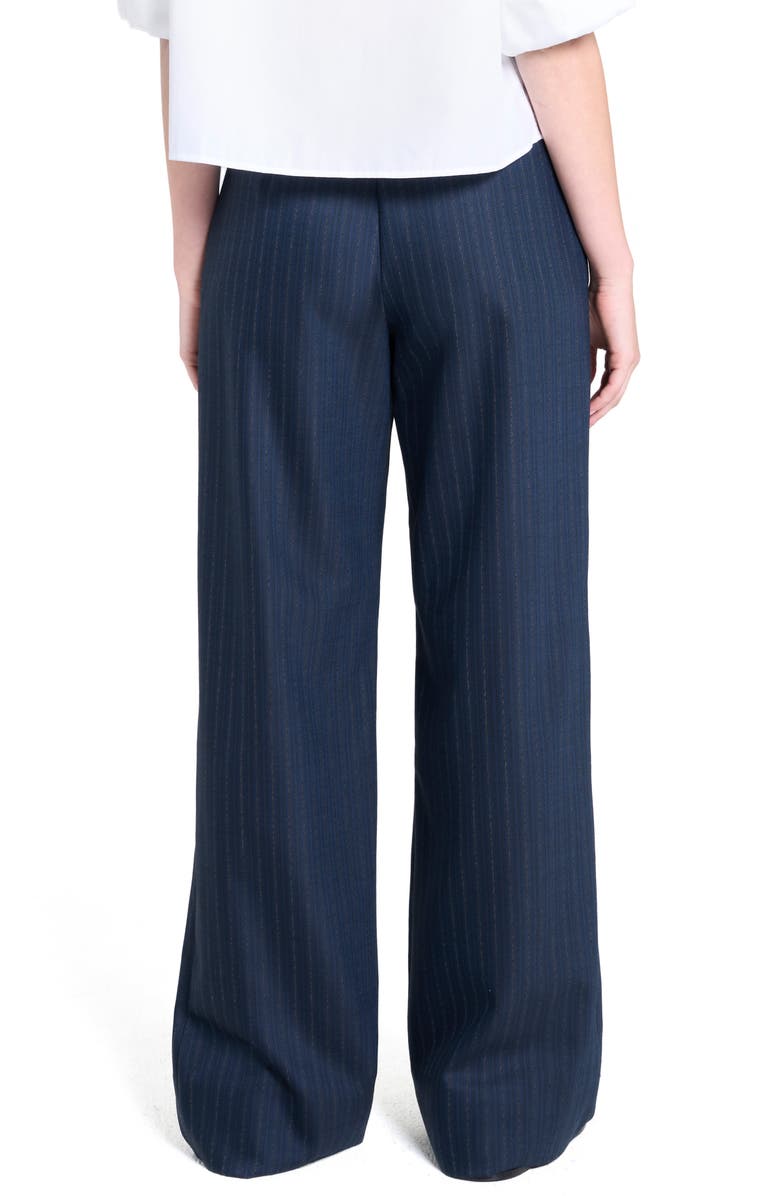 TWP Sulli Stripe Stretch Wool Pants, Alternate, color, Insignia Blue
