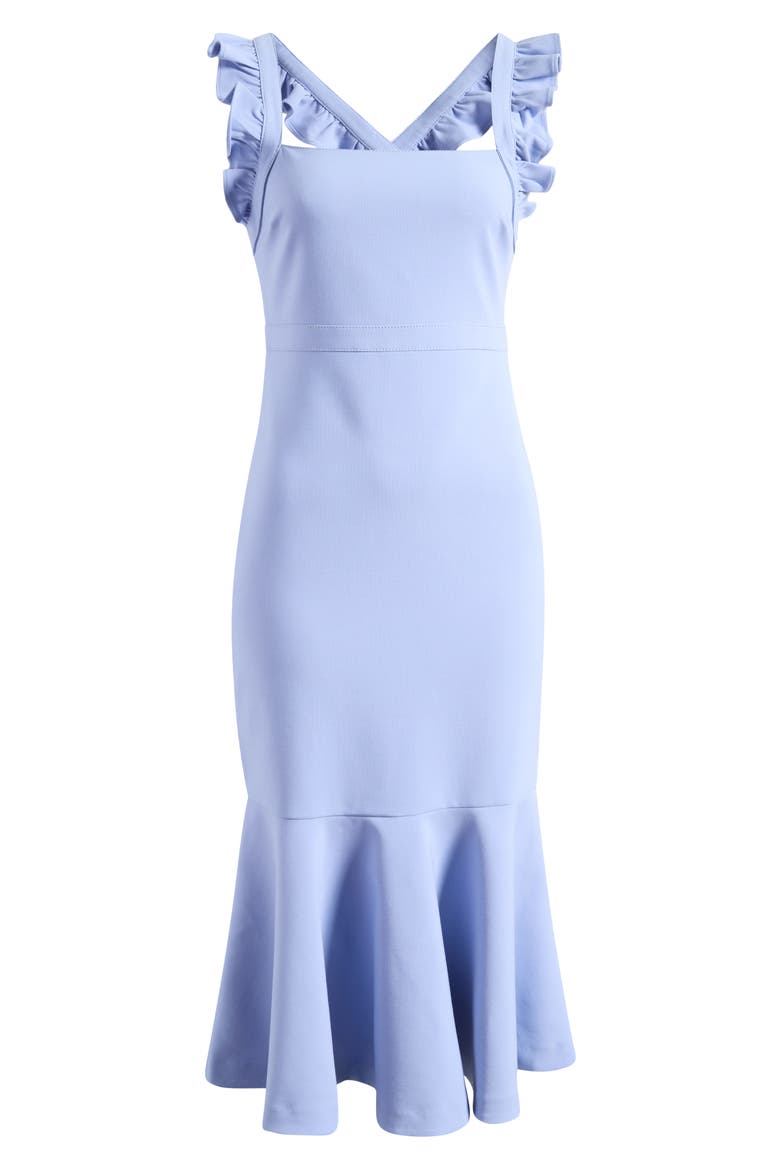 Hara Ruffle Strap Midi Dress, Alternate, color, LAVENDER LUSTER