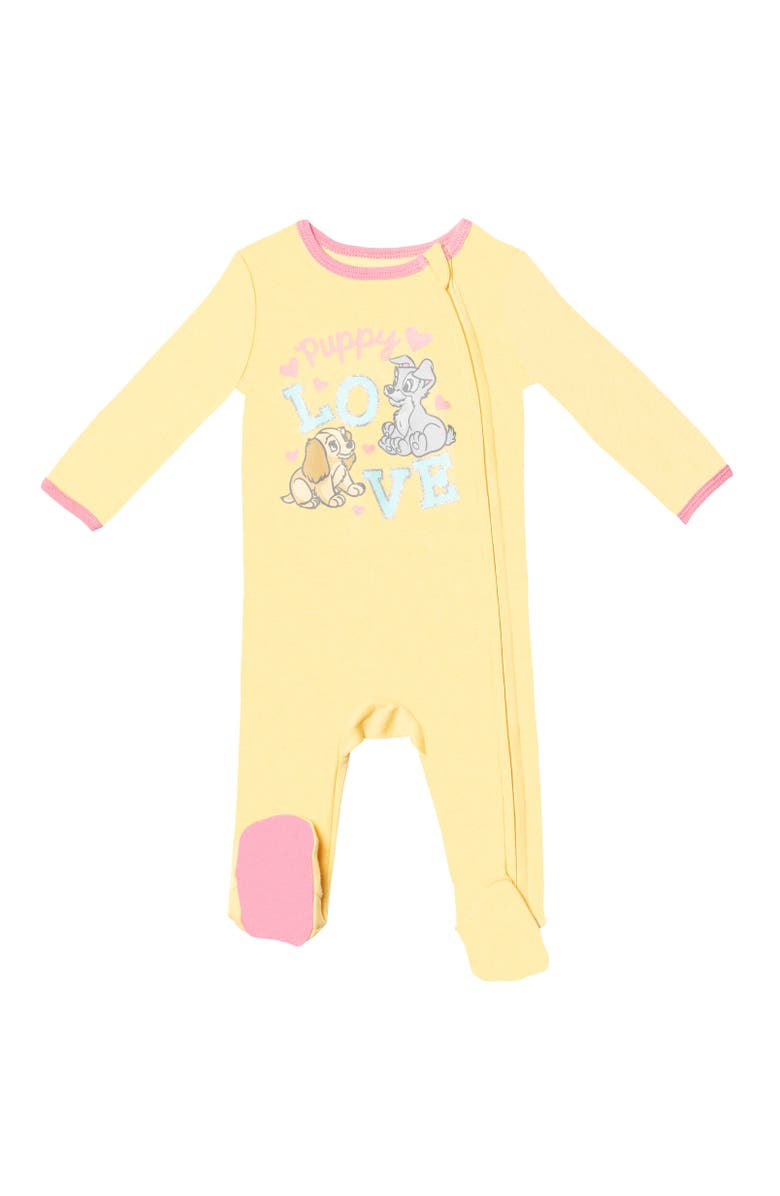 Disney Classics Baby Girls' 2-Pack Footed Sleep N' Play Coveralls, Alternate, color, Classics Blue Yellow