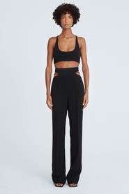 HALSTON Gwen Crepe Scoop Neck Bralette