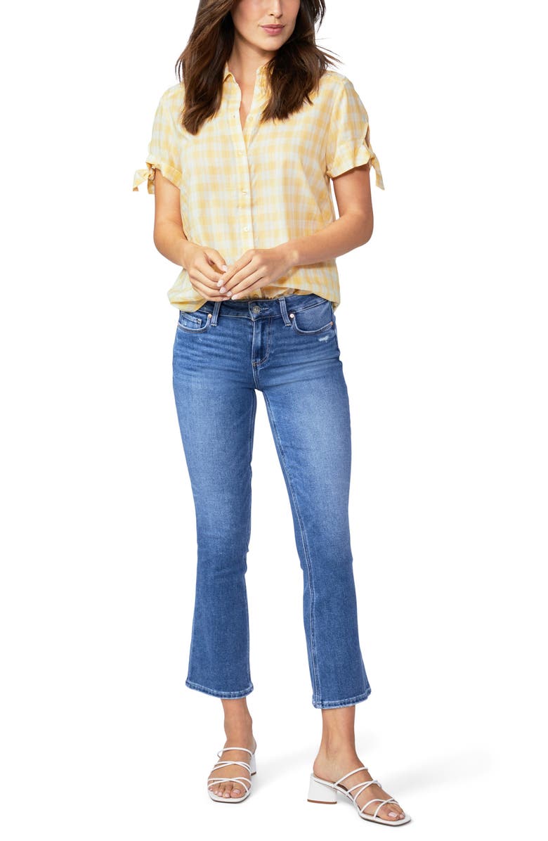 PAIGE Shelby Low Rise Crop Flare Jeans, Alternate, color, Edelyn Distressed