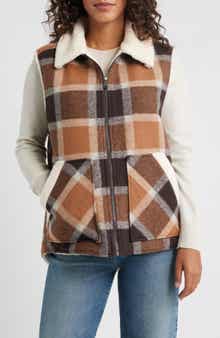 Bernardo Plaid Vest