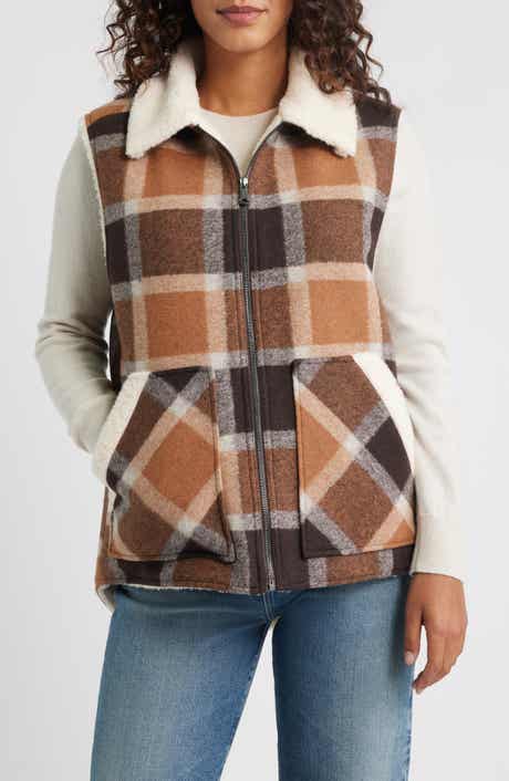 Bernardo Plaid Vest
