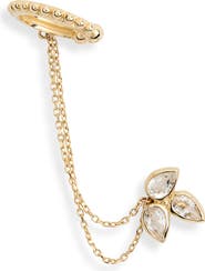 Anzie Bouquet Topaz Cuff & Stud Chain Earring