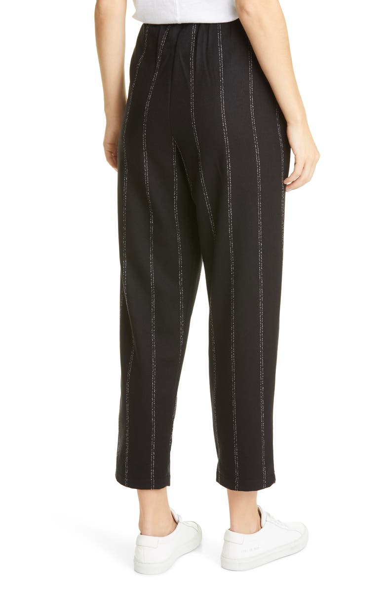 Eileen Fisher Stripe Tapered Ankle Pants, Alternate, color, 