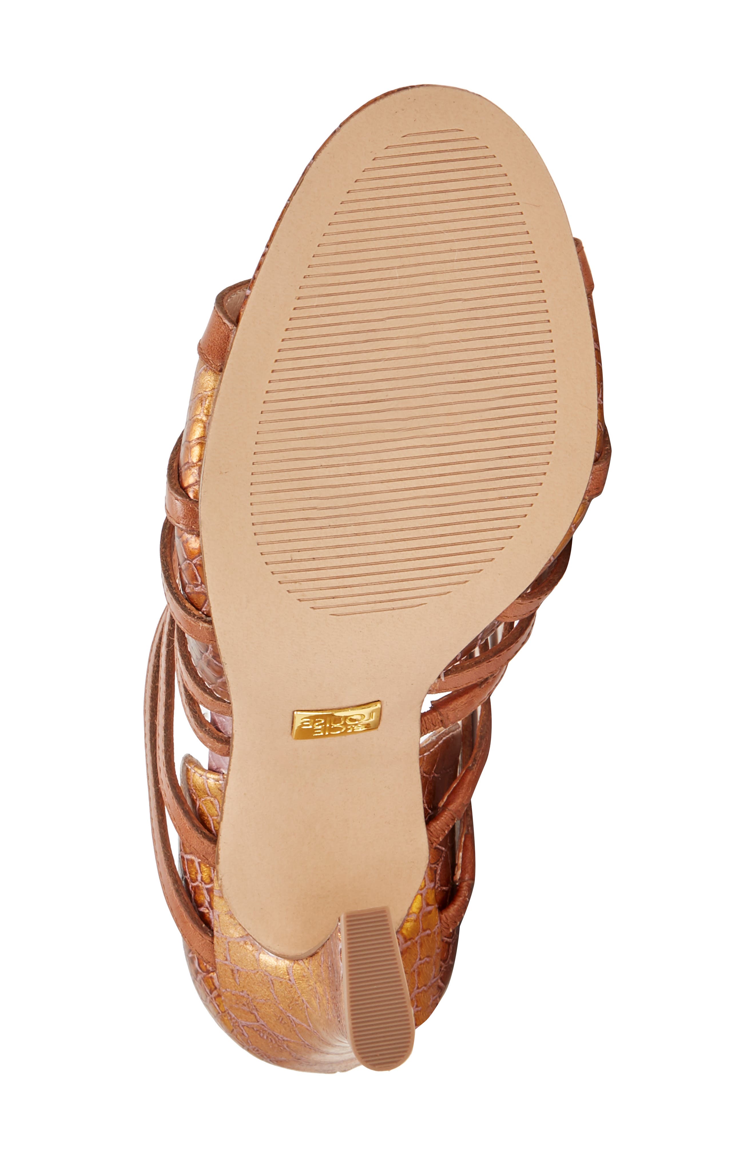 Isora Cage Sandal, Alternate, color, PEANUT BRITTLE MULTI LEATHER