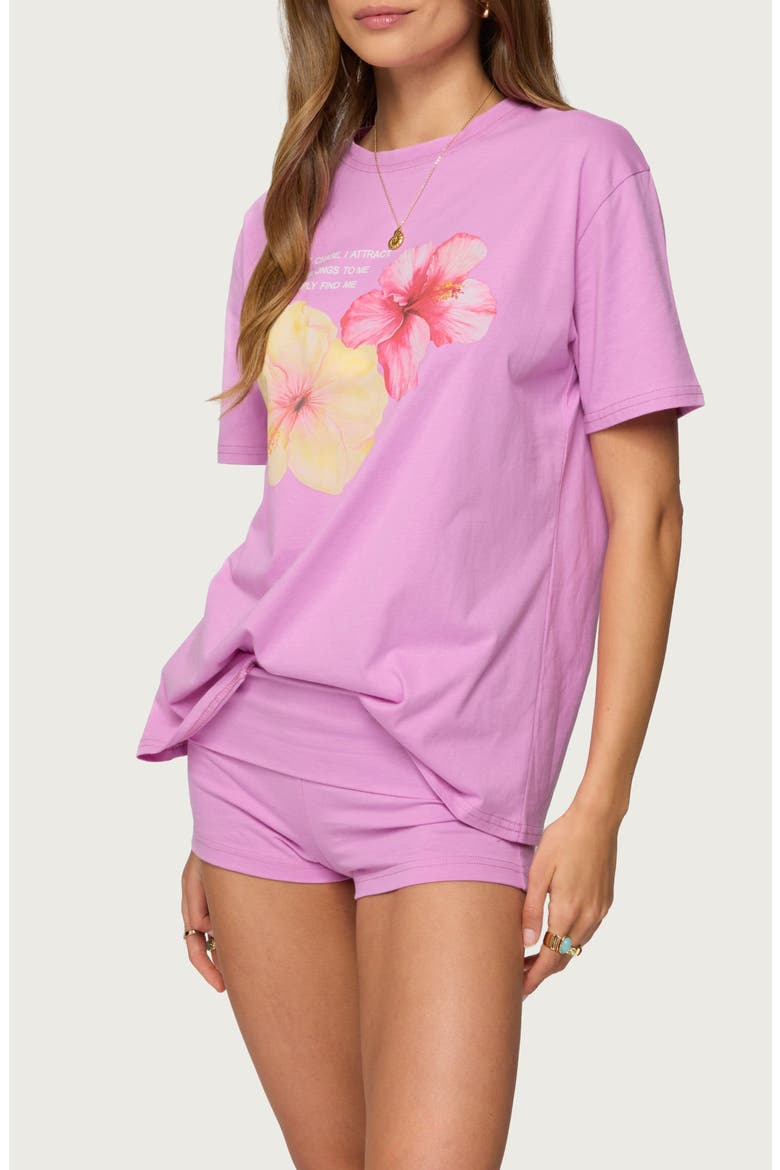 Fleur Hibiscus Graphic T-Shirt, Alternate, color, PINK