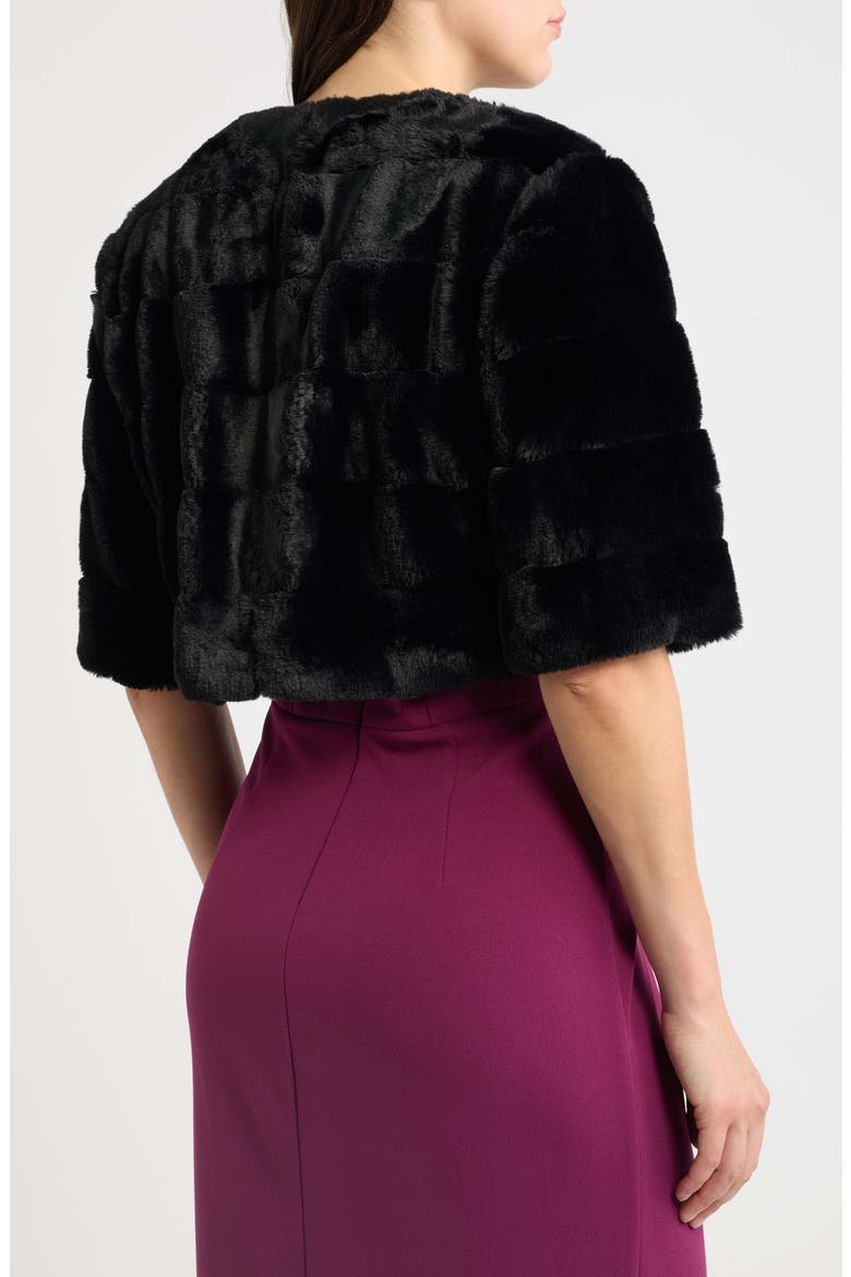 Furbie Faux Fur Jacket, Alternate, color, BLACK