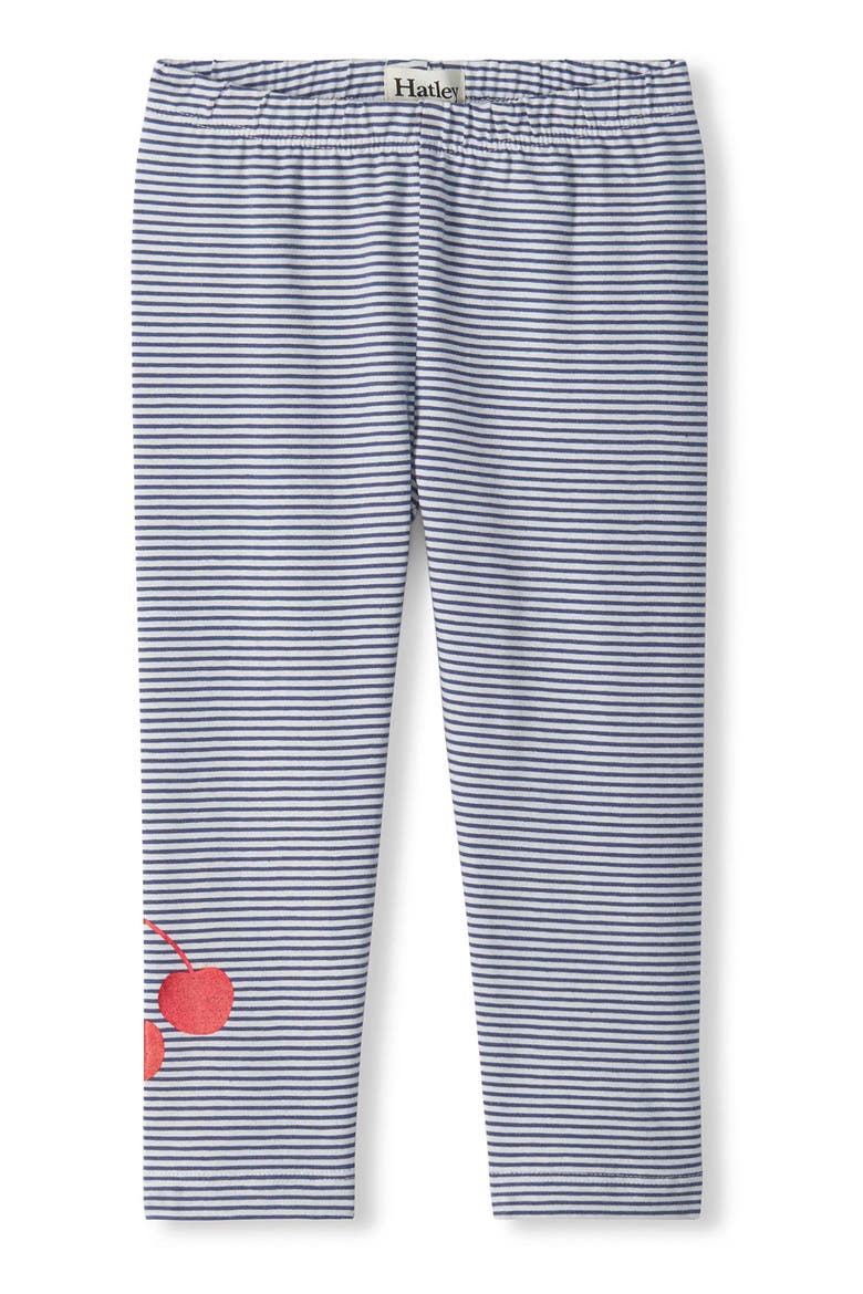 Kids' Little Skipper Striped Leggings, Main, color, SKIPPER BLUE