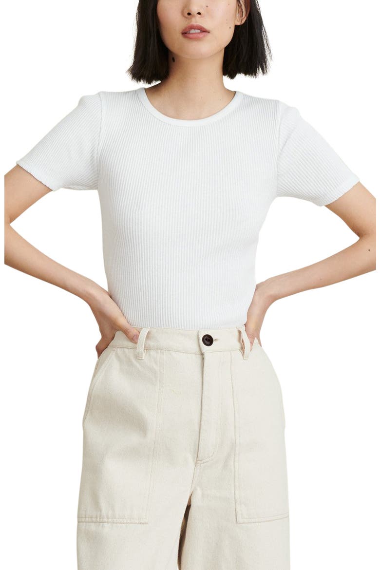Remy Rib Cotton Top, Main, color, WHITE