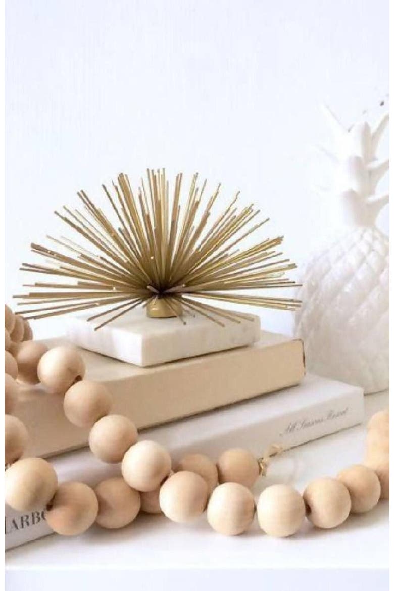 Farmhouse Wooden Beads With Jute Tassels, Main, color, Natural