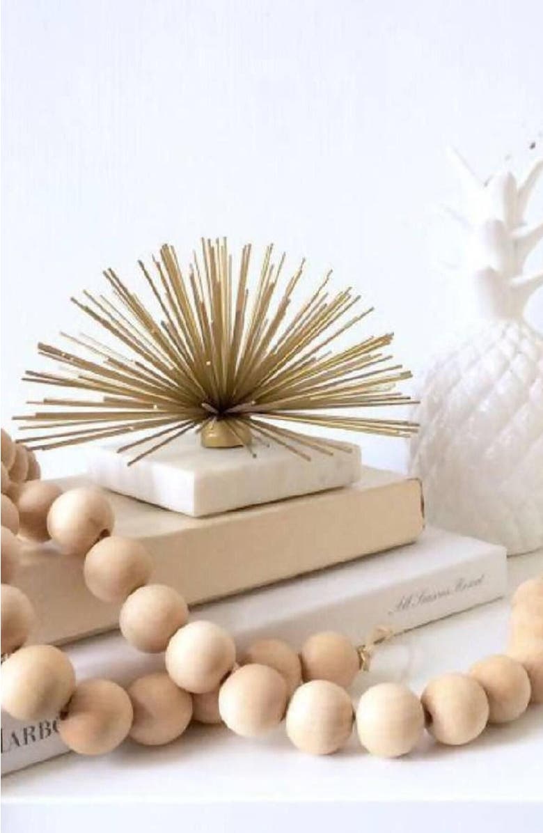 Osmos Studio Farmhouse Wooden Beads With Jute Tassels, Main, color, Natural