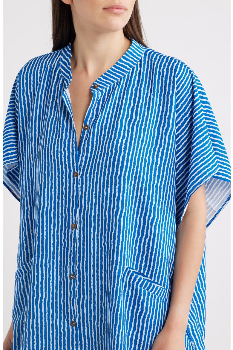 Tatjan Stripe Shirtdress, Alternate, color, BLUE