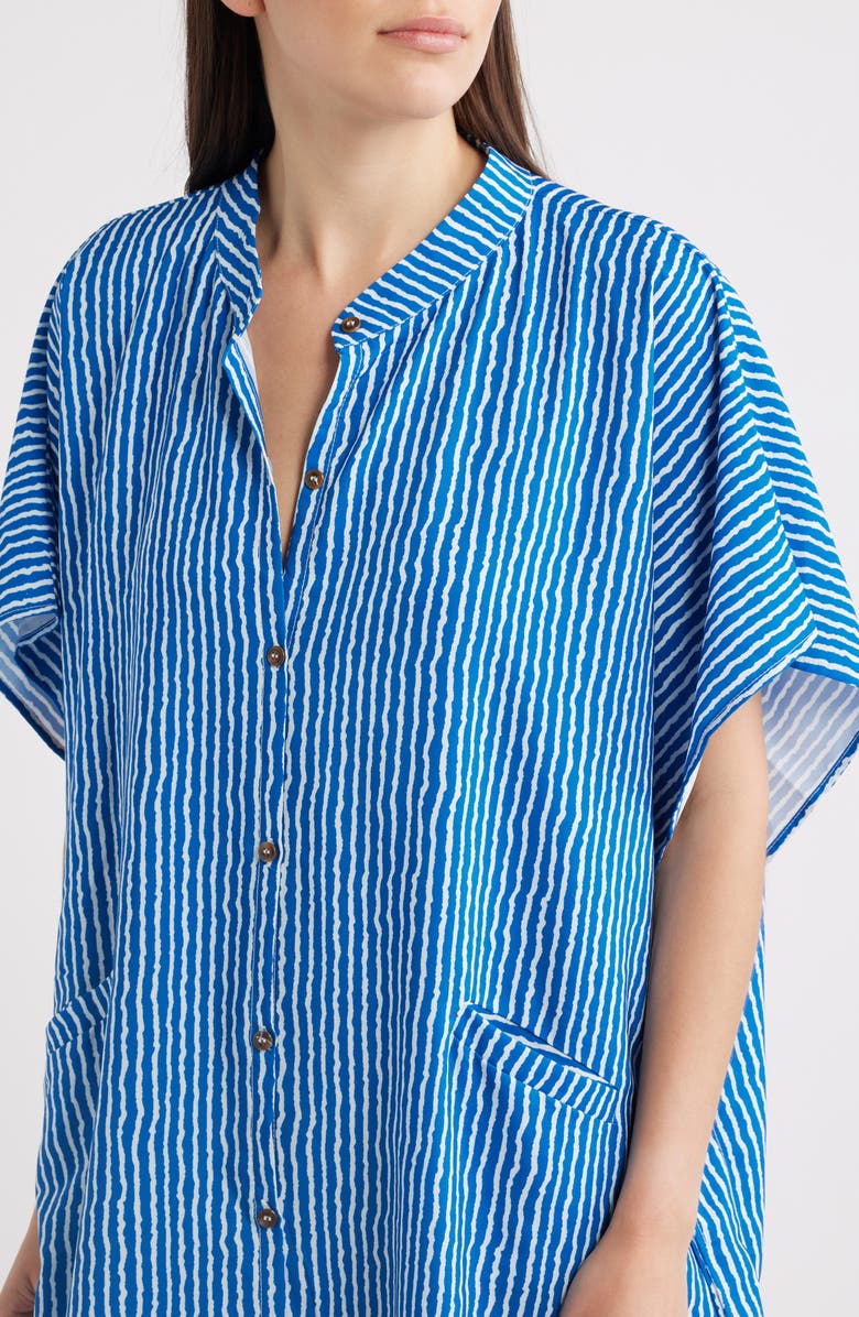 NIKKI LUND Tatjan Stripe Shirtdress, Alternate, color, Blue