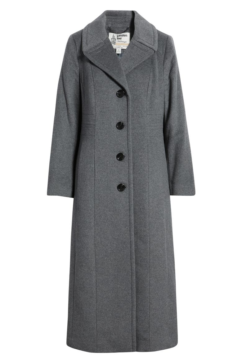 Wool Blend Longline Coat, Alternate, color, LIGHT GREY