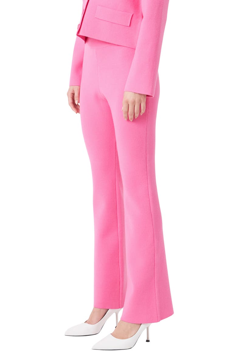 Flare Knit Pants, Alternate, color, PINK