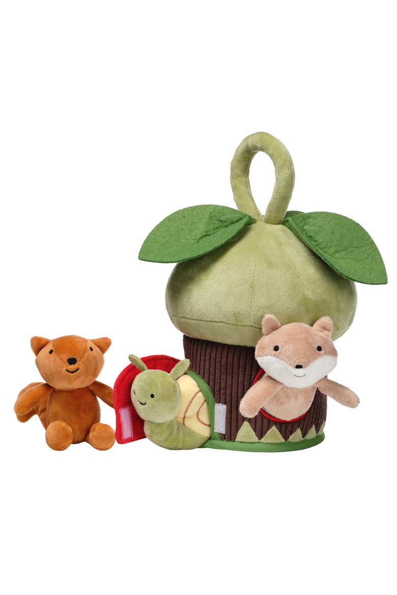 Treehouse Soft Plush Interactive Play Set with Stuffed Animal Toys, Alternate, color, Green