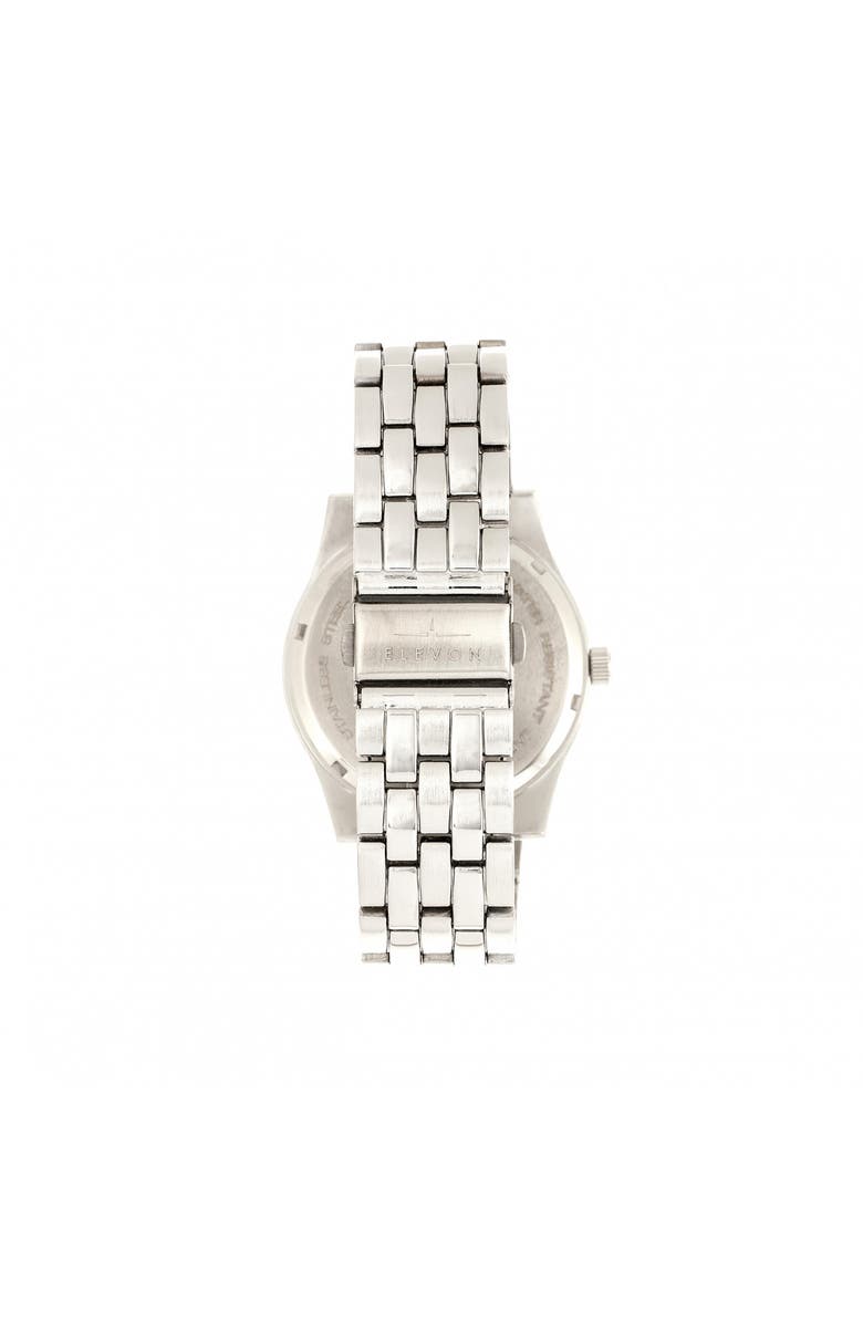 Elevon Garrison Bracelet Watch w/Date, Alternate, color, Silver/Black