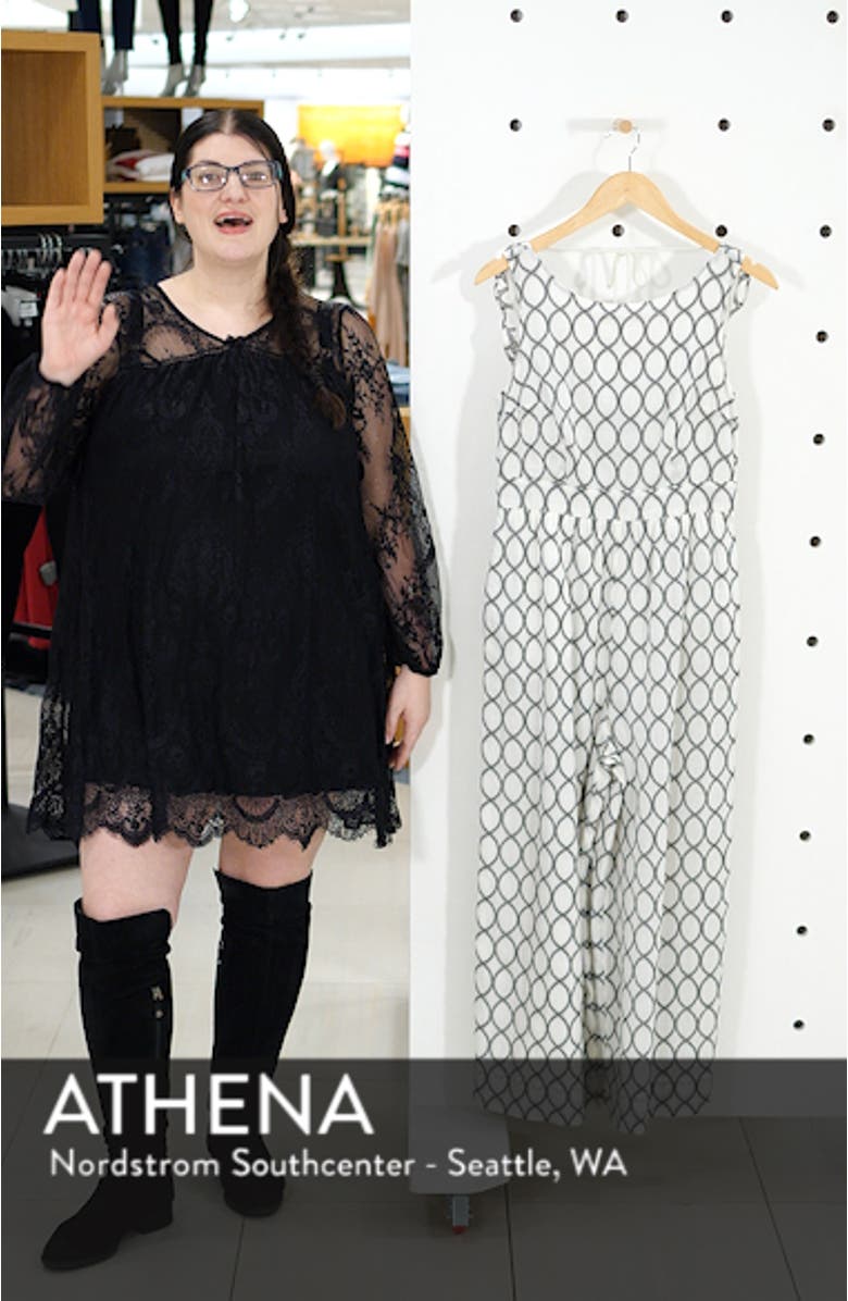 Ruffle Back Cotton Blend Jumpsuit, sales video thumbnail