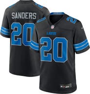 Nike Men's Nike Barry Sanders Black Detroit Lions 2nd Alternate Retired Player Game Jersey