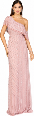LARA New York Off Shoulder Sheath Beaded Gown