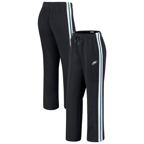 Women's WEAR by Erin Andrews Black Philadelphia Eagles Color-Block Straight Leg Pants