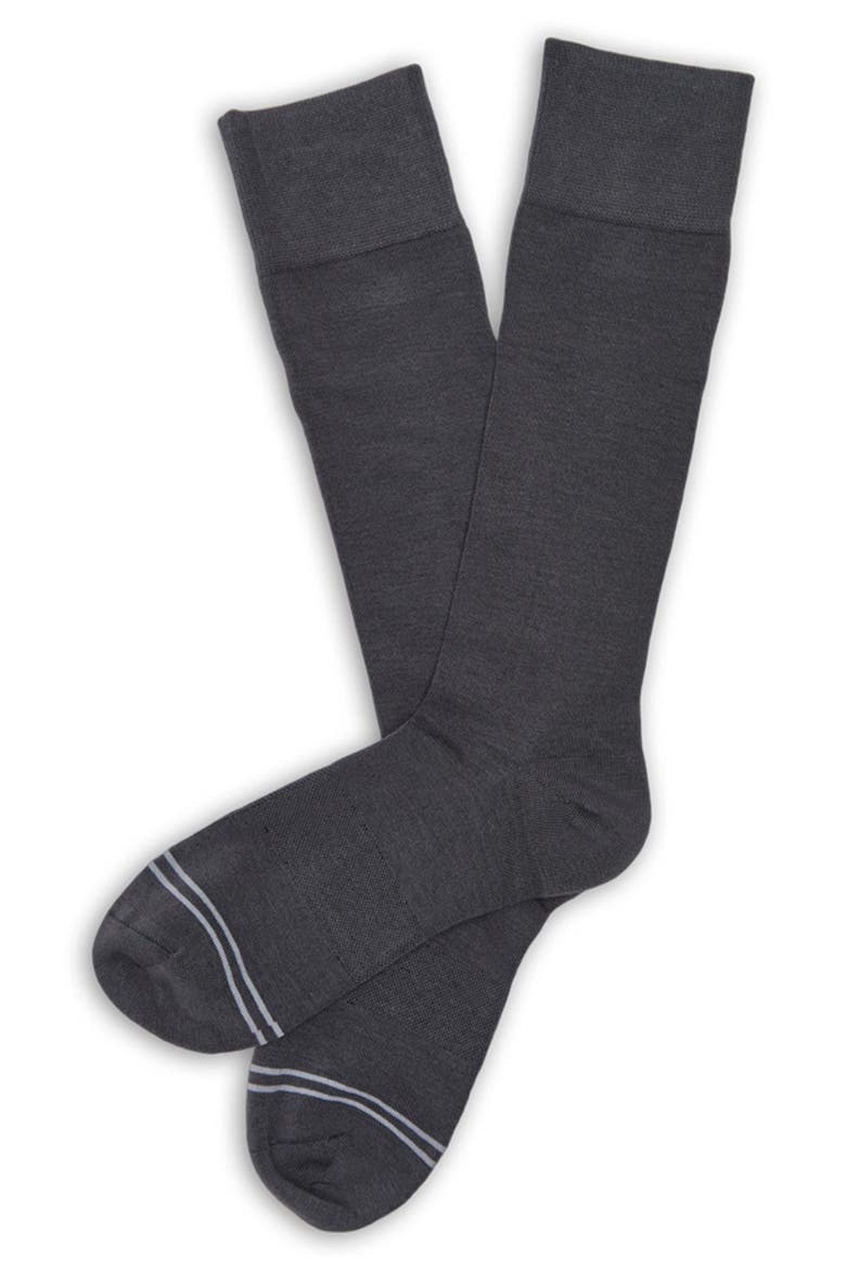 Asher Dress Socks, Alternate, color, CHARCOAL