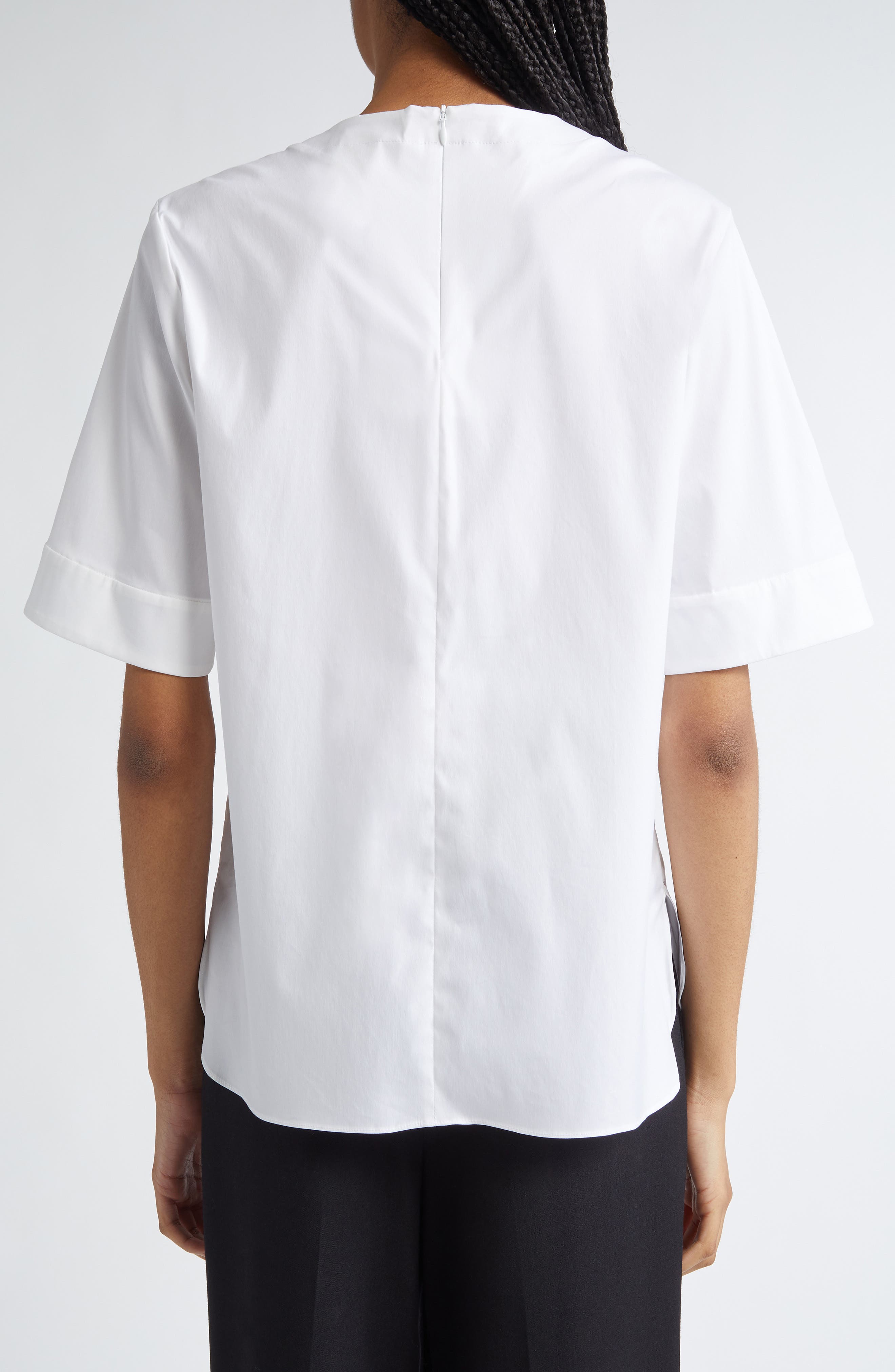 Dora Embellished Stretch Poplin Top - image 2