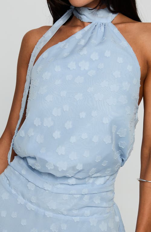 Princess Polly Eurythmic Scarf Halter Mini Dress In Blue