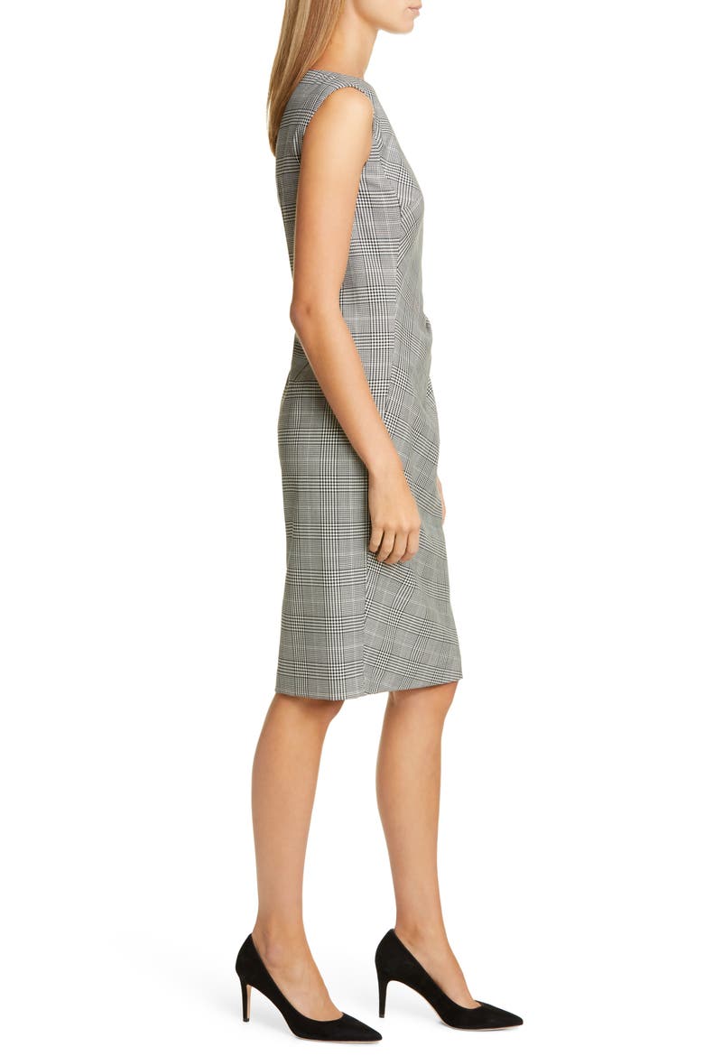 Della Houndstooth Sheath Dress, Alternate, color, BLACK MULTI
