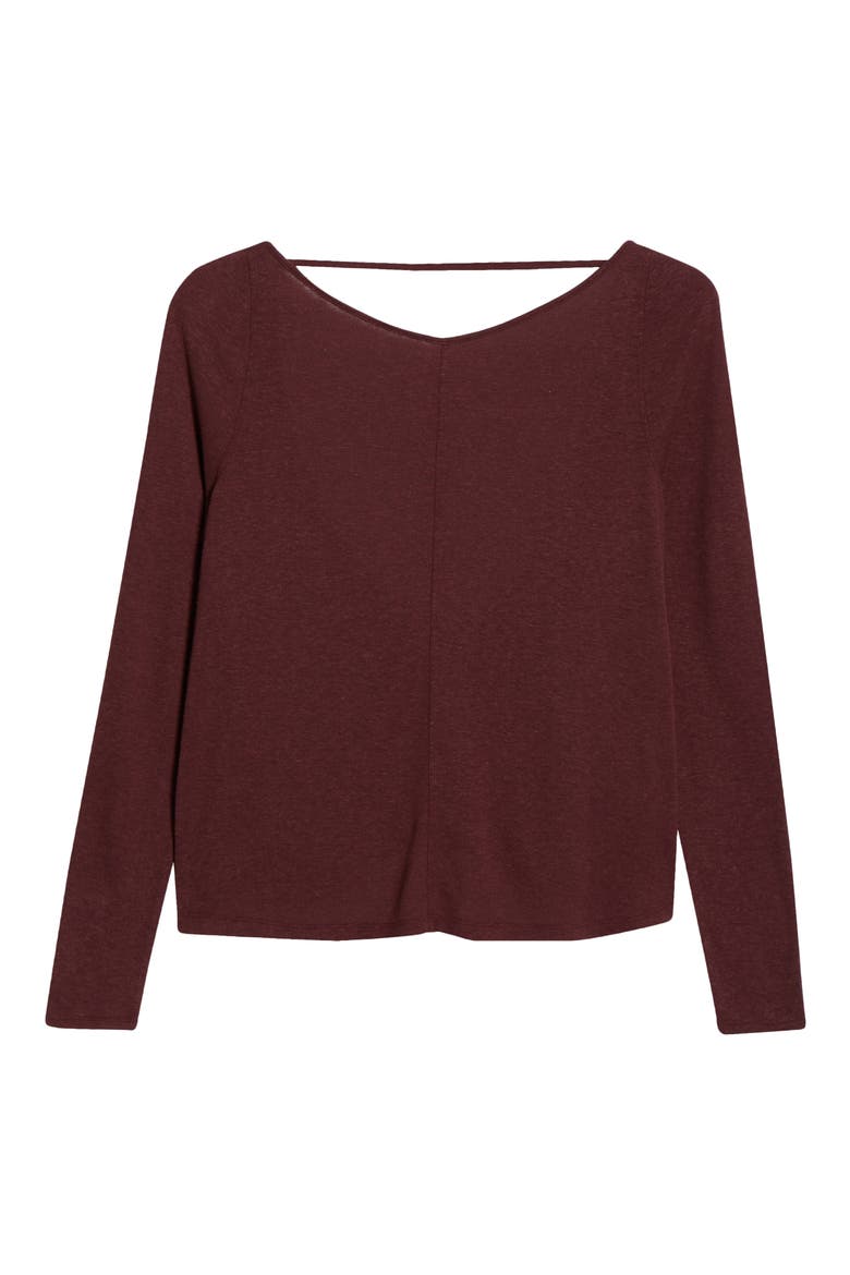 New Moon Long Sleeve T-Shirt, Alternate, color, DEEP VINO