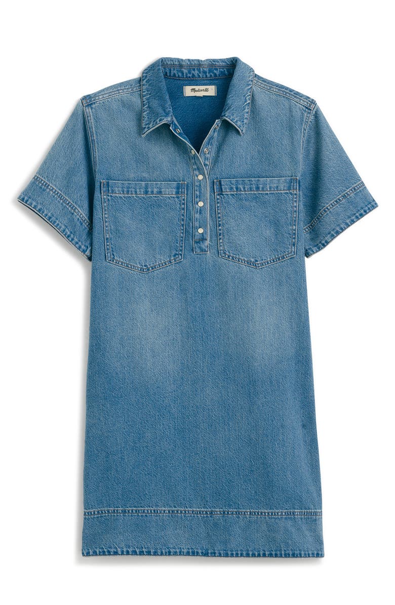 Madewell Denim Popover Dress, Alternate, color,