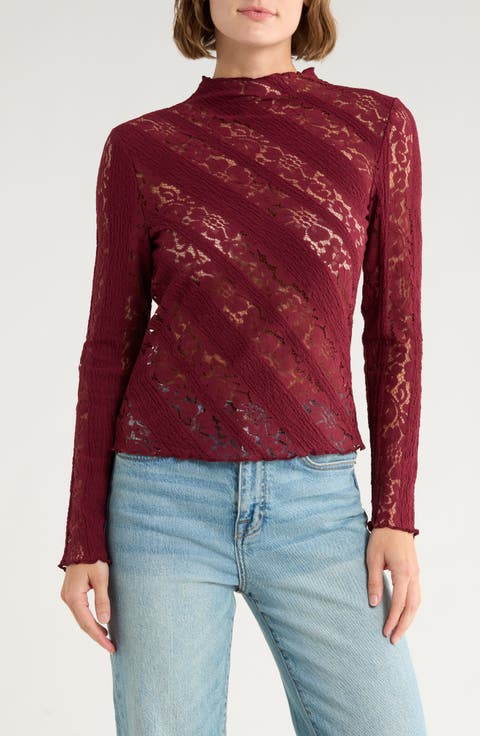 Long Sleeve Lace Top