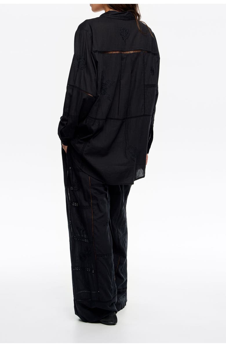 Bimba y Lola Embroidered Jogger Trousers, Alternate, color, Black