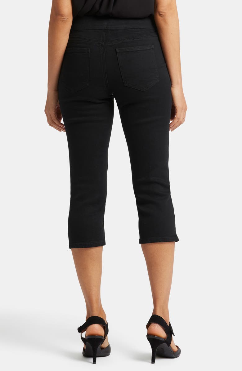 NYDJ Dakota Side Slit Pull-On Capri Jeans, Alternate, color, Overdye Black